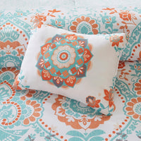 Avery 8-Piece Aqua Full Comforter Set by Intelligent Design! Includes comforter, sheet set, decorative pillow!