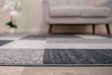 New Modern Boxes Design Non-Slip (Non-Skid) Runner Rug 2' X 7' (22" X 84") Grey!