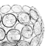 VINCIGANT Crystal Tealight Candle Holder Decor for Wedding Centerpieces, Silver Candlestick Holder for Dining Table, Home Decor, Party, Housewarming Gift(Pack of 2)