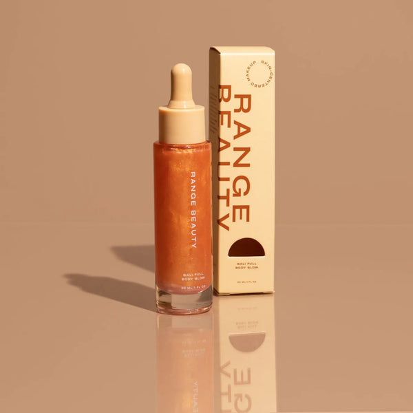 New Range Beauty Bali Full Body Glow! argan oil-based face and body oil that assists in hydrating dry skin while giving you max glow