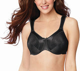 New Bali Women's Satin Tracings Minimizer Underwire Bra, Black, Sz 36DD!
