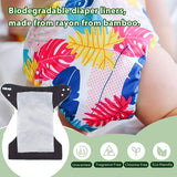 ALVABABY Baby Diaper Liners For Baby Cloth Diaper Boys and Girls Disposable Flushable Bamboo Diaper Liners Unscented Fragance Free and Chlorine Free 1 Roll, 100 Sheets