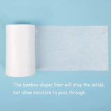 ALVABABY Baby Diaper Liners For Baby Cloth Diaper Boys and Girls Disposable Flushable Bamboo Diaper Liners Unscented Fragance Free and Chlorine Free 1 Roll, 100 Sheets