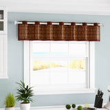 New Versailles' Tortoise Shell Bamboo Wood Grommet Top Valance 72in x 12in