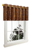 New Versailles' Tortoise Shell Bamboo Wood Grommet Top Valance 72in x 12in