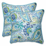New Wayfair Barbay Baltic 18.5"X18.5" Indoor/Outdoor Throw Pillows (Set of 2)! Retails $90+