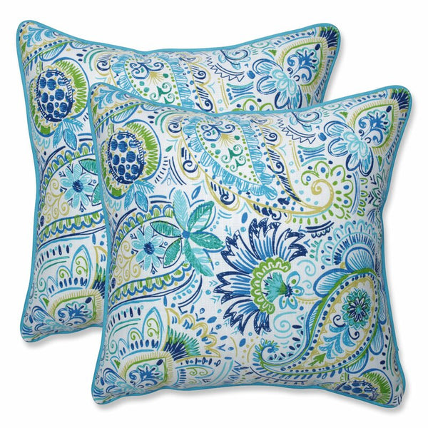New Wayfair Barbay Baltic 18.5"X18.5" Indoor/Outdoor Throw Pillows (Set of 2)! Retails $90+