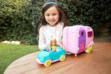 Barbie Club Chelsea Camper Playset with Chelsea Doll, Puppy, Car, Camper, Firepit, Guitar and 10 Accessories, Gift for 3 to 7 Year Olds! Retails $63+