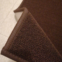 Barrios Hooked Dark Brown Area Rug non slip rubber backed, 2 Ft 8" X 6 Ft!