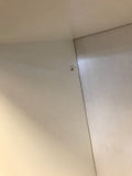 New Fully Assembled, comes in 2 pieces! Mainstays White Wood Spacesaver with Cabinet and Drop Door, White! Note: Inside large double door, small damage on inside door shown in pics!