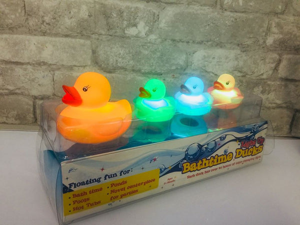 Light Up Ducks, Place In Water & They Magically Light Up!