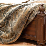 New BATTILO HOME Luxury Faux Fur Blanket Large 50 x60 Inches Super Soft Throw Blanket! Reversible to Plush Velvet! Nice packaging for Gift Giving! Retails $105+