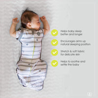 Bbluv - Sleep - 3-in-1 Evolutive Swaddle with Removable Sleeves - Safe Transition Bag Small, up to 13 lbs!