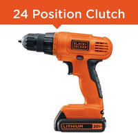 Brand new BLACK + DECKER LD120VA 20-Volt Max Lithium-Ion Drill/Driver with 30 Accessories!