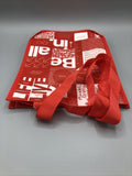 New Authentic Lululemon red & white reusable shopping bag, Be All in.