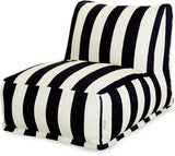 New Super Chic & Cozy Nautical Style Indoor & Outdoor Friendly Bean Bag Lounger by Majestic Home in Black & White Striped! Retails $250+