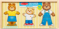New Melissa & Doug Mix 'n Match Wooden Bear Family Dress-Up Puzzle With Storage Case (45 pcs) | Wooden Teddy Bear Puzzle, Sorting And Matching Puzzles For Toddlers Ages 3+