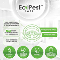 New in box! Bed Bug Interceptors - 12 Pack | Bed Bug Blocker (Pro) Interceptor Traps (Black) | Eco Friendly Insect Trap for Bed Legs | No Chemicals or Pesticides | Monitor, Detector, and Trap for Bed Bugs