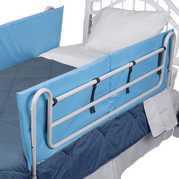 DMI Vinyl Bed Rail Cushions Bed Bumpers Pads, Non-Allergenic Cover, 60 x 15 x 0.5 inches, 1 Pair, Blue, Retails $107+