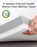New BedStory 3 Inch Gel Bamboo Charcoal Memory Foam Mattress Topper, 2 Layers, Ventilated Design, Cooling - CertiPUR-US (Full/Double, 54*74Inch) Retails $146+