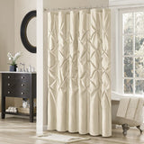 Beautiful Benjamin Solid Color Single Shower Curtain, Ivory!