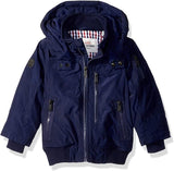 New Nordstroms Navy Blue Ben Sherman Kids Boys Parka Winter Jacket, removable fur trim, Sz 10/12! Retails $170+