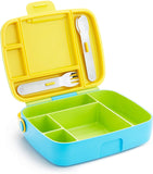 Munchkin Lunch Bento Box with stainless steel utensils, Green! Retails $30+