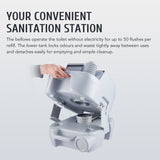 New in box! Bestco Lightweight Portable Toilet Travel Potty for Camping Hunting More, Bellows Pump! Retails $199+