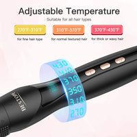 New in box! BESTOPE Curling Iron 6 In 1 Curling Wand Set with 6 Interchangeable Ceramic Hair Curler Wands with Temperature Control & LCD for All Hair Types,Included Glove and 2 Clips, 0.35 to 1.25inch