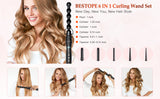 New in box! BESTOPE Curling Iron 6 In 1 Curling Wand Set with 6 Interchangeable Ceramic Hair Curler Wands with Temperature Control & LCD for All Hair Types,Included Glove and 2 Clips, 0.35 to 1.25inch