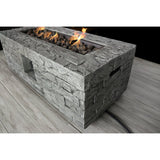 Brand new 42 Inch long Bevins Cast Stone Finish Propane Gas Fire Pit Table! Includes Nylon Cover & Filler! Retails $940+