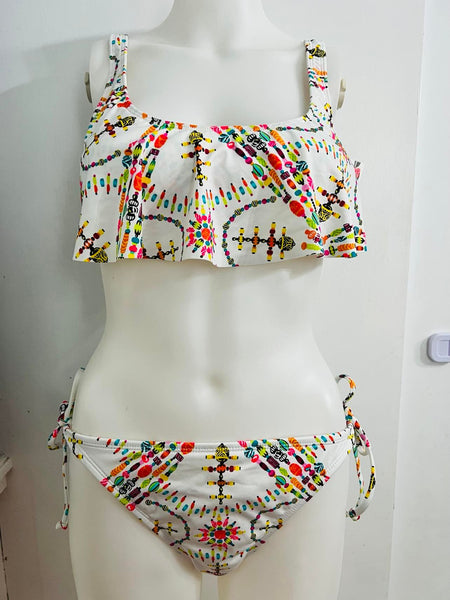 New women's 2 Piece Flounce Bikini by Bikini Lab in Multi, Sz XL