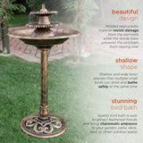 Beautiful Indoor/outdoor Resin 3-Tiered Vintage Pedestal Water Fountain and Bird Bath