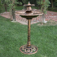 Beautiful Indoor/outdoor Resin 3-Tiered Vintage Pedestal Water Fountain and Bird Bath