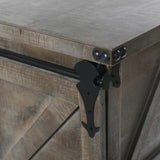 Wayfair New Assembled Bjorn 2 Door Accent Rustic Cabinet! Small crack on top board! Retail $1190!