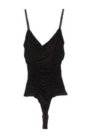 Brand new Cami Rouched Mesh Bodysuit by Elodie In Black, Sz S