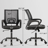Brand new in box! Home Office Chair Ergonomic Desk Chair Mesh Computer Chair With Lumbar Support Armrest Executive Rolling Swivel Adjustable Mid Back Task Chair, Black! Retails $163 W/Tax!