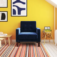 Super Comfortable Blue Velvet Ridenhour Armchair by Wrought Studio! Retails $556+