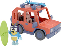 New Bluey, 4WD Family Vehicle, holds 4 Figures, includes 1 Figure and 1 Vehicle Family Fun Customizable Car - Adventure Time for Ages 3+, Multicolour