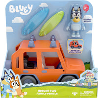 New Bluey, 4WD Family Vehicle, holds 4 Figures, includes 1 Figure and 1 Vehicle Family Fun Customizable Car - Adventure Time for Ages 3+, Multicolour