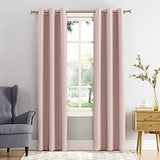 New Wayfair Solid Blackout Thermal Grommet Sliding Panel (Set of 2) by Best Home Fashion! Each Panel 52WX84L, Blush Pink, Retails $89+