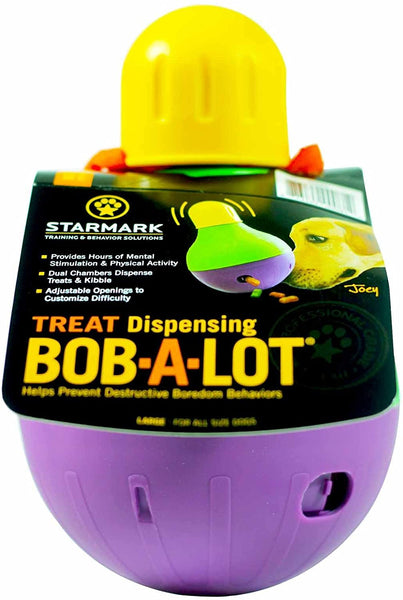 StarMark Bob-A-Lot Interactive Pet Toy, Large! Help keep pets mentally engaged in an activity they enjoy. Exercises and feeds your dog at the same time