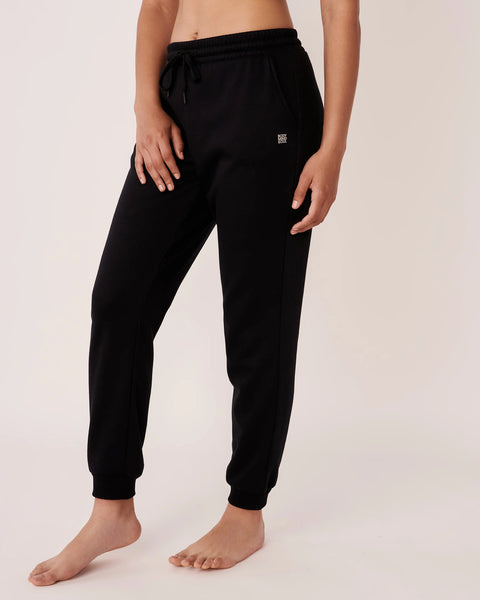 New La Vie En Rose BODY MIND SOUL Jogger Style Pants in SOLID Black, Sz M