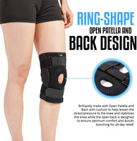 New Bodyprox Hinged Knee Brace for Men and Women, Knee Support for Swollen ACL, Tendon, Ligament and Meniscus Injuries (One size)