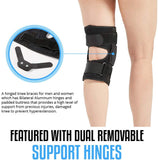 New Bodyprox Hinged Knee Brace for Men and Women, Knee Support for Swollen ACL, Tendon, Ligament and Meniscus Injuries (One size)