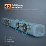 New was store display! Tested sounds great! Bomaker 2.1 Slim TV Sound Bar, Sound Bar with Subwoofer, 110dB/100W, 5 EQ Modes, 31 Inch! Includes Remote! No Box, No manual!