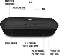 New in box! 2BOOM Boom Go Wireless Bluetooth Portable Speaker with Built-In Microphone - Black, box has slight damage, contents are perfect!