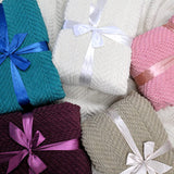 New in Package! BOON Home Soft Things Chunky Knitted Jumbo Throw Blanket, 60" x 80", Crushed Berry, Retails $155+