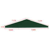 New Wayfair 10'X10' Gazebo Canopy Top Replacement 1Tier Patio Outdoor Sunshade Cover UV30, Green, GAZEBO NOT INCLUDED!