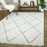 Ultra Comfortable Stain Resistant Boudreaux Geometric Cream Area Rug, 5Ft 2 Inch X 7 Ft! Retails $213 W/Tax!